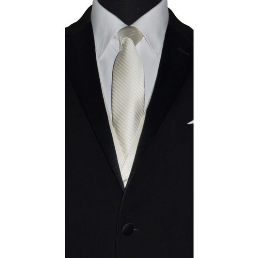 OFF-WHITE NECKTIE WITH SUBTLE STRIPE - TIE YOURSELF