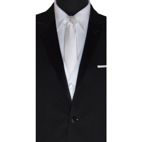 WHITE DRESS NECKTIE WITH SUBTLE STRIPE-TIE YOURSELF