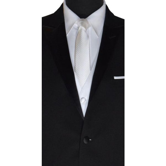 WHITE DRESS NECKTIE WITH SUBTLE STRIPE-TIE YOURSELF