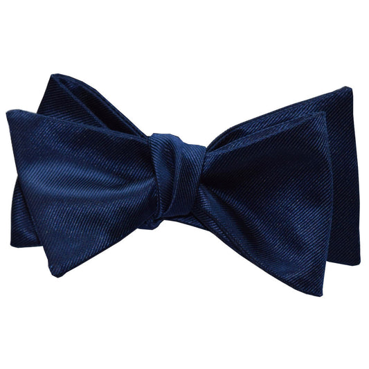 marine blue "tie-yourself" bowtie against a white background