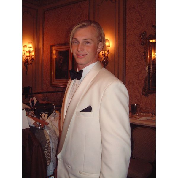Used Ivory Double Breasted Shawl Collar Tuxedo
