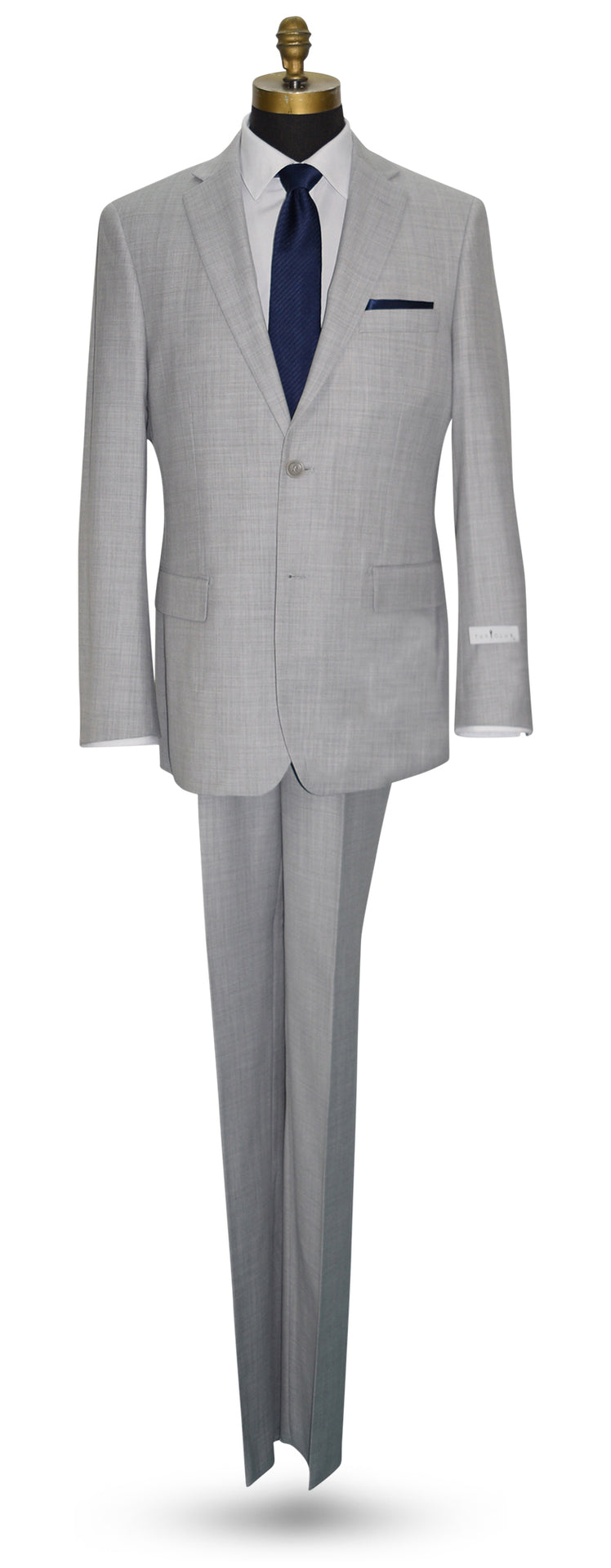 Light Gray Men's 2-Piece Suit - Vest Optional