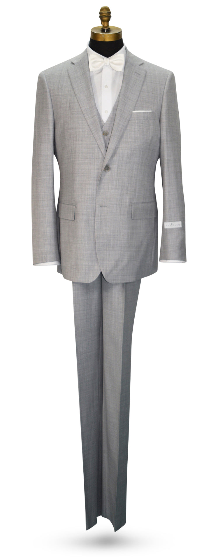 Light Gray Men's 2-Piece Suit - Vest Optional