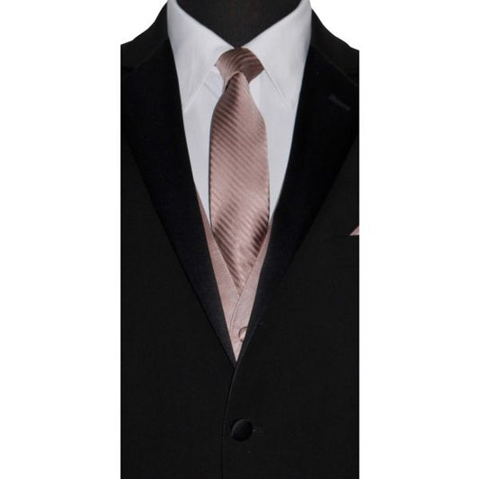 ROSE GOLD NECKTIE WITH SUBTLE STRIP, TIE-YOURSELF