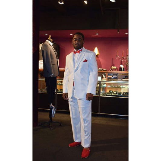 Used White Notch Lapel Tuxedo Jacket-2 Button