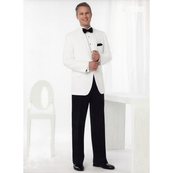 White Shawl Collar Dinner Jacket