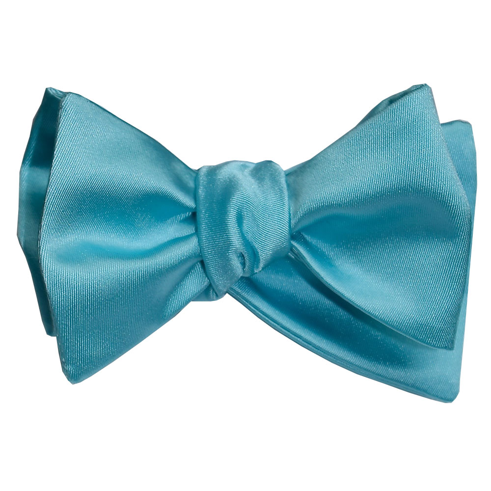 Turquoise BLUE Bow Tie and Hankie<With us>The More Sets U Buy>The More £$ U Save 