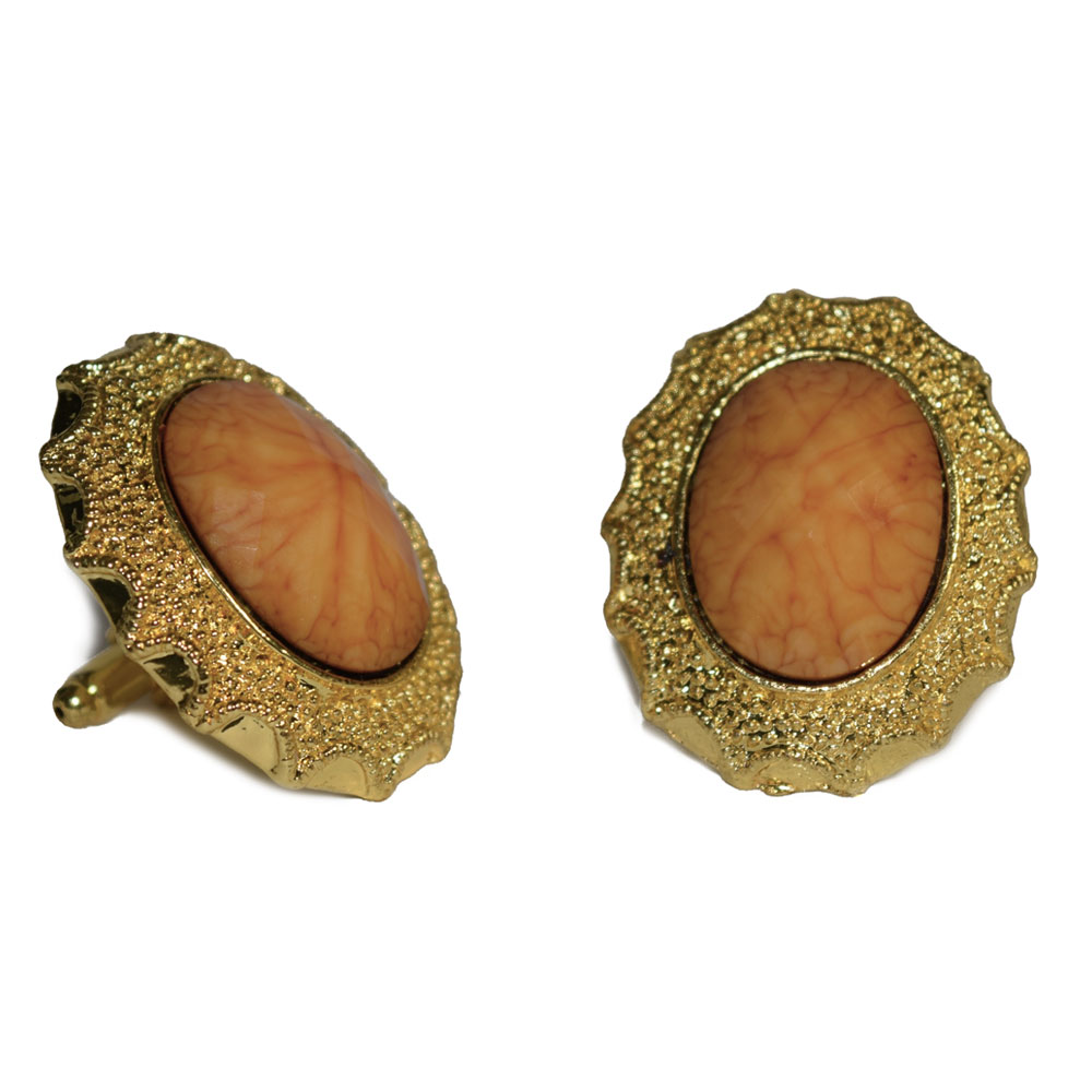 GOLD COLORED BLING CUFFLINKS