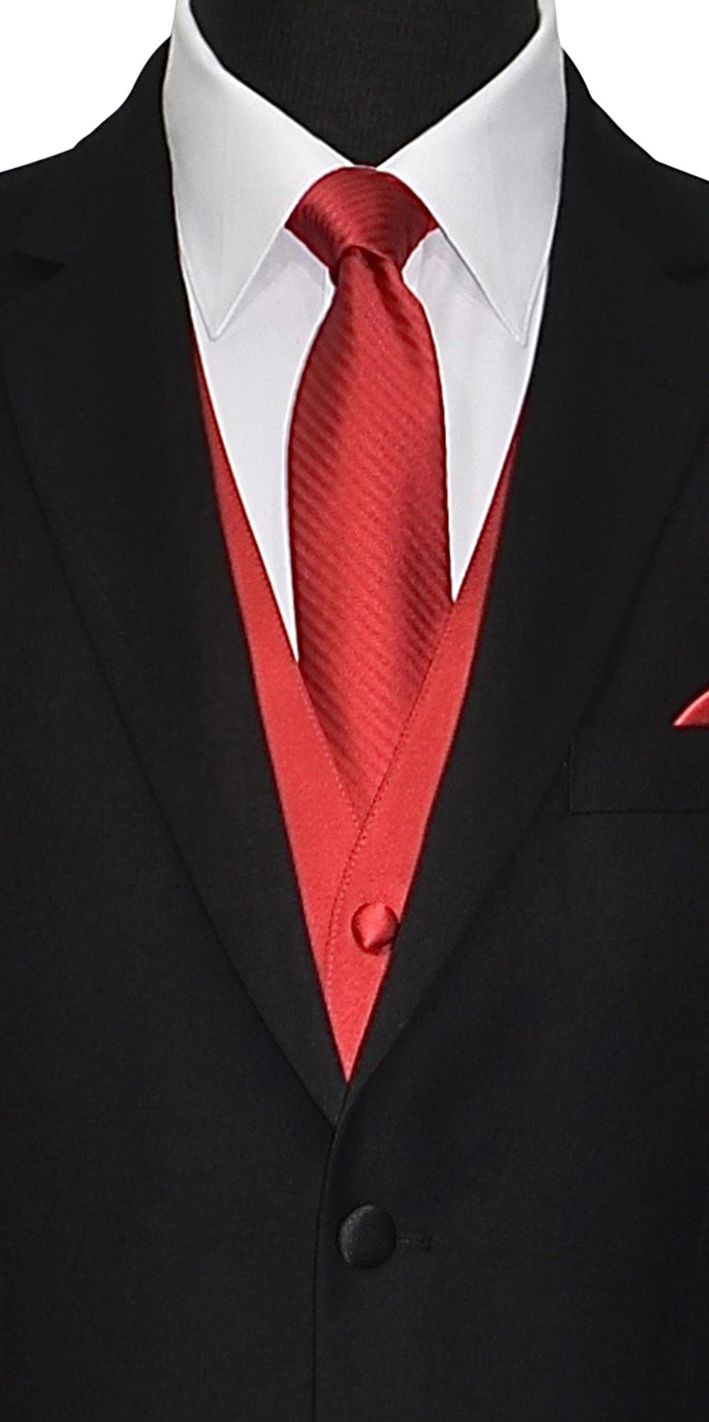 men's red necktie