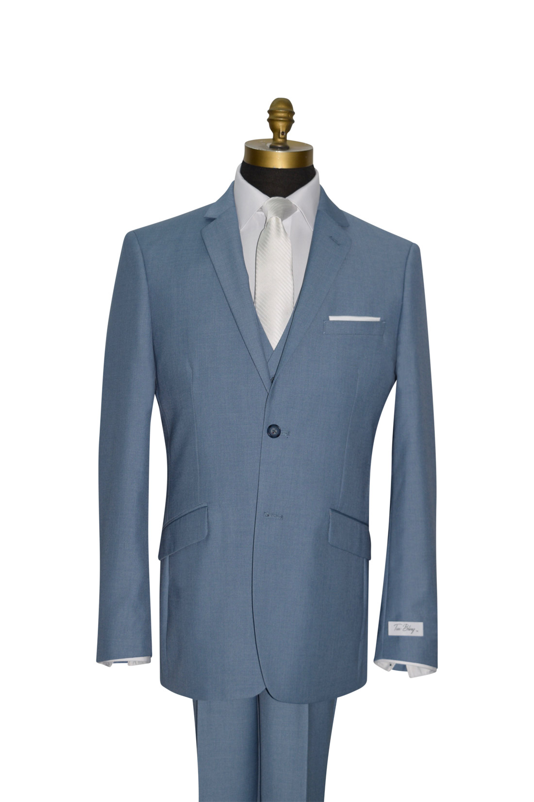 Men's Dusty Blue Suit Coat and Pants Set