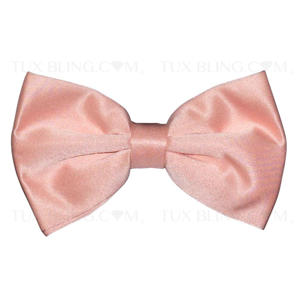 c30 Hand Sewn Pre-tied Lace Bowtie 'peach ' Wedding Bow Tie 