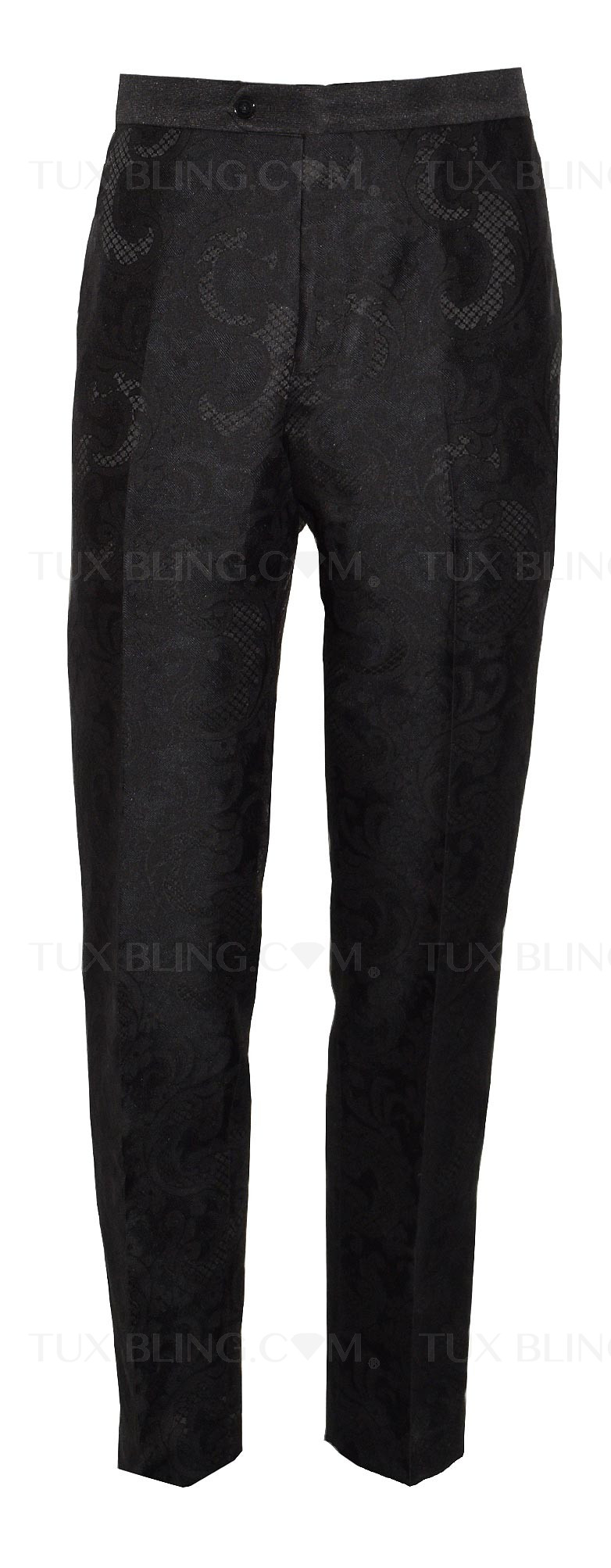 Paisley print silk trousers black - Men