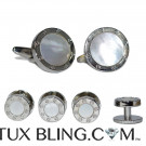 Mother-of-Pearl Cufflink and Stud Set