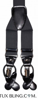 PEWTER-CHARCOAL SUSPENDERS