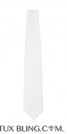 WHITE DRESS TIE CLASSIC-LOW SHEEN