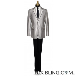 Versace Platinum Tuxedo-Suit with Black Pants