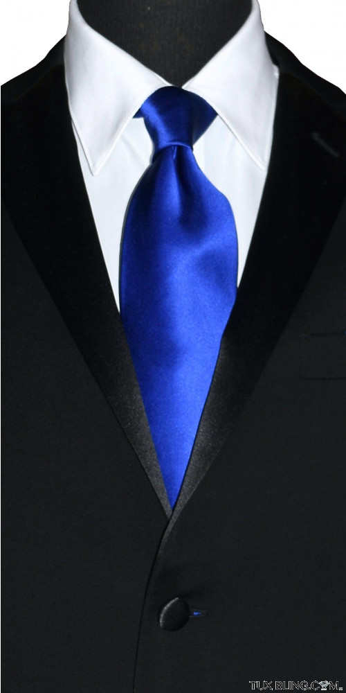 royal blue men's silk dress tie