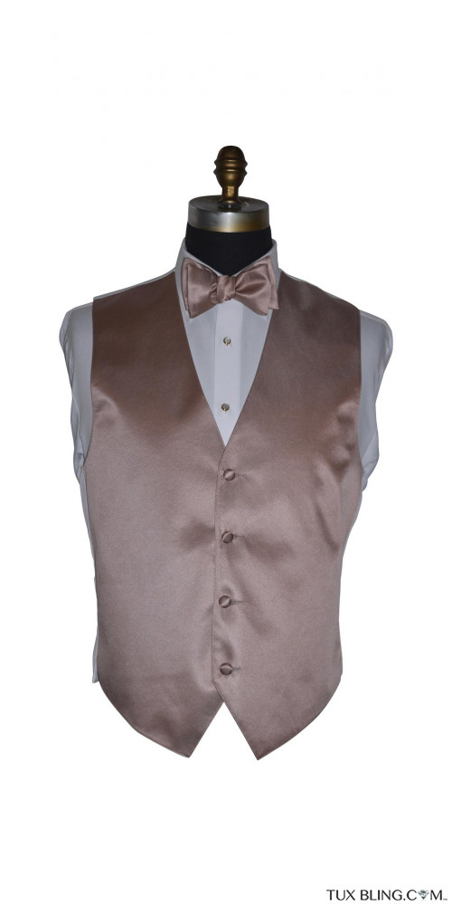 rose-gold vest and rose gold self tie bowtie bowtie for men on tuxbling.com