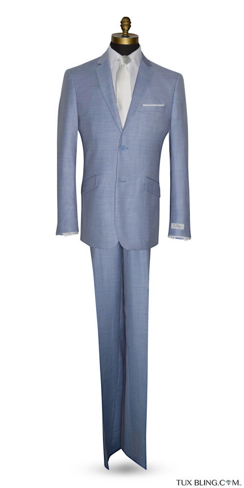 Men's Light Blue Suit  Coat and Pants Set
