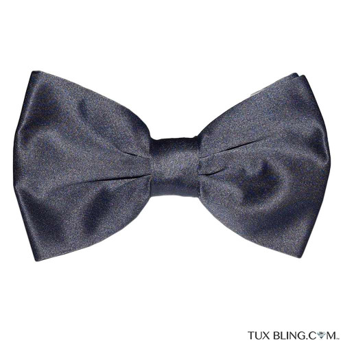CHARCOAL BOWTIE, PRE-TIED