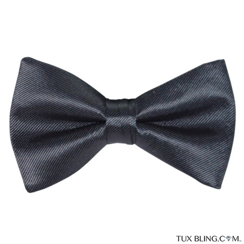 CHARCOAL BOWTIE, PRE-TIED