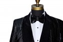 SHAWL COLLAR WITH VELVET AND SEQUINS