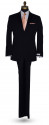 black tuxedo at Tuxbling.com with long peach men's dress tie