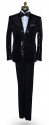 Black Sequins Shawl Collar Tuxedo Ensamble