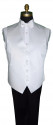 men's white wedding vest and white self-tie bowtie on tuxbling.com