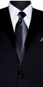 men's charcoal dress tie 