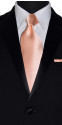 peach long tie for men with peach pocket handkerchief