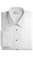 White Tuxedo Shirt 1/4" Pleats