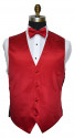 men's and boy's red tuxedo vest with red pre-tied bowtie by San Miguel Formals