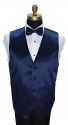 navy blue vest with navy blue pre-tied bowtie by San Miguel Formals