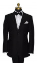 black 2 1/2 inch tie-yourself bowtie with moonlight vest and pocket handkerchief