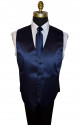 navy blue wedding vest with navy blue striped long tie