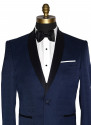 Blue Tuxedo with Black Shawl Collar