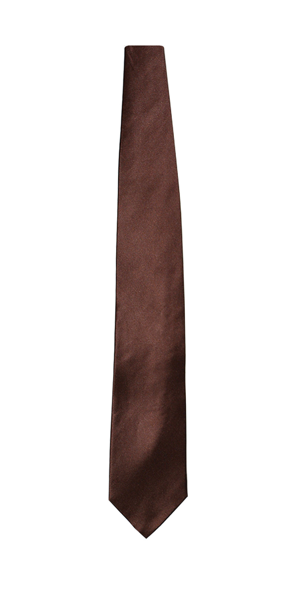 brown silk long dress tie for men