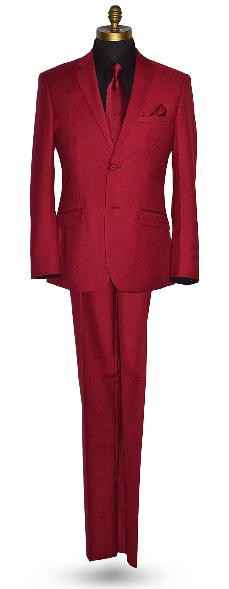 men's red suit 3 piece