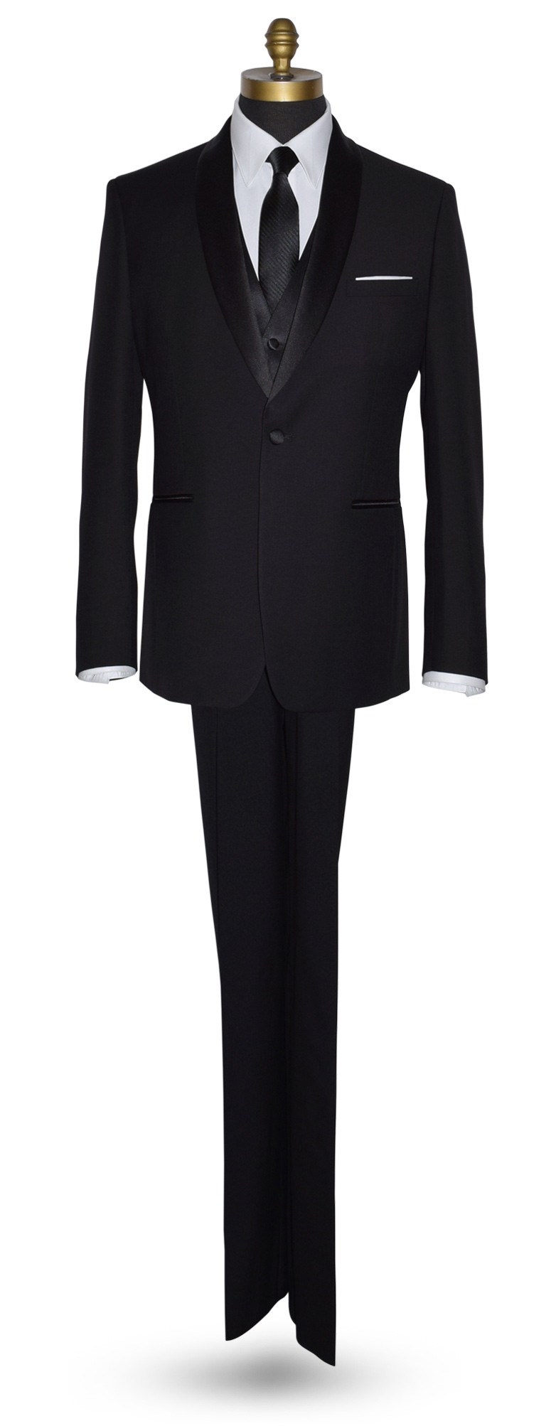 long black dress tie with stripe for men's suit or tuxedo