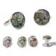 Abalone Cufflinks and Stud Set-SILVER