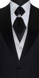 men's black cravat 