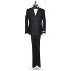 black double breasted shawl collar tuxedo with texture
