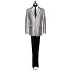 Versace Platinum Tuxedo-Suit with Black Pants