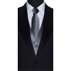 charcoal dress tie with charcoal vest by San Miguel Formals